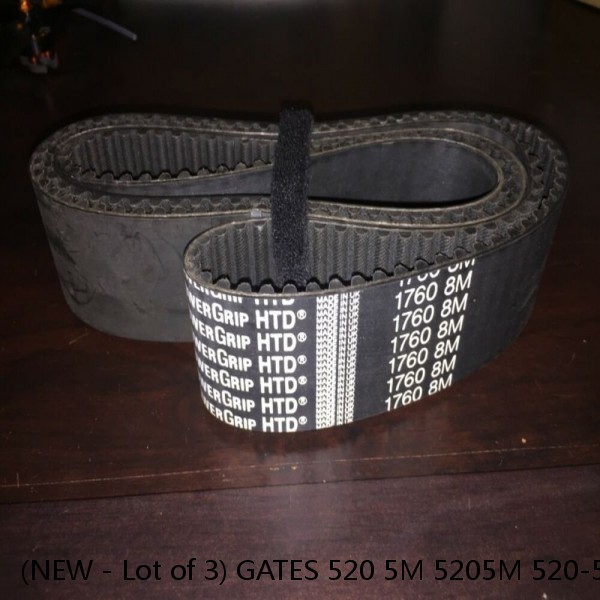 (NEW - Lot of 3) GATES 520 5M 5205M 520-5M PowerGrip HTD Timing Belt 