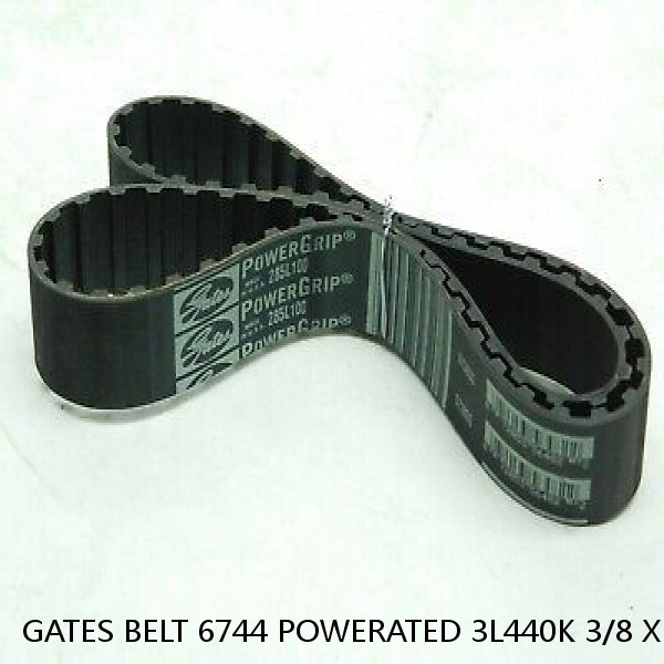 GATES BELT 6744 POWERATED 3L440K 3/8 X 44"  REPLACEMENT FLAT- V  + 3/8 X 45 1/2" #1 small image